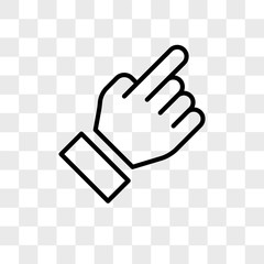Aufkleber - Cursor vector icon isolated on transparent background, Cursor logo design