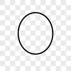 Aufkleber - Ellipse vector icon isolated on transparent background, Ellipse logo design