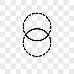 Aufkleber - Opacity vector icon isolated on transparent background, Opacity logo design