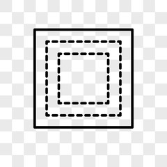 Aufkleber - Rectangle vector icon isolated on transparent background, Rectangle logo design