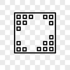 Aufkleber - Squares vector icon isolated on transparent background, Squares logo design