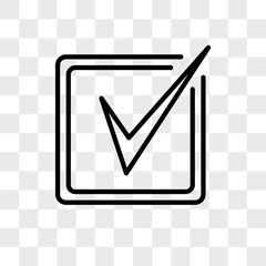 Poster - Checked vector icon isolated on transparent background, Checked logo design
