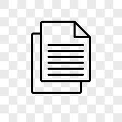 Aufkleber - Copy vector icon isolated on transparent background, Copy logo design