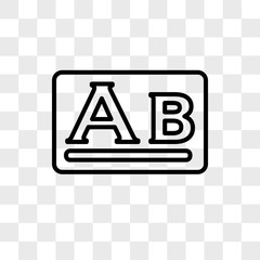 Aufkleber - Fonts vector icon isolated on transparent background, Fonts logo design