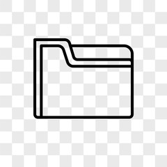 Aufkleber - Folder vector icon isolated on transparent background, Folder logo design
