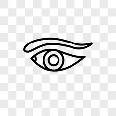 Poster - Eye vector icon isolated on transparent background, Eye logo design