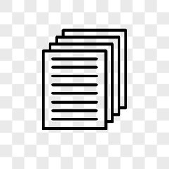 Aufkleber - Document vector icon isolated on transparent background, Document logo design