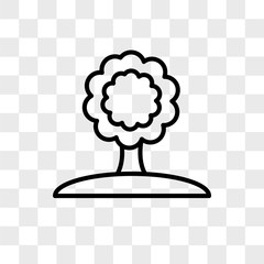 Poster - Tree vector icon isolated on transparent background, Tree logo design