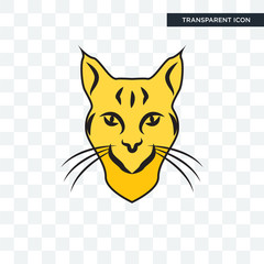 Wall Mural - bobcat vector icon isolated on transparent background, bobcat logo design