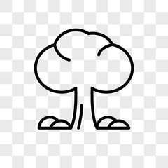 Poster - Tree vector icon isolated on transparent background, Tree logo design