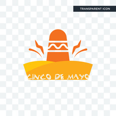 Wall Mural - cinco de mayo vector icon isolated on transparent background, cinco de mayo logo design