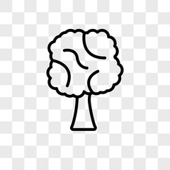 Poster - Tree vector icon isolated on transparent background, Tree logo design