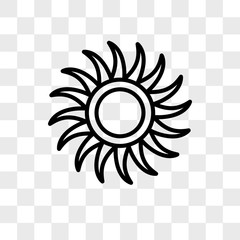 Poster - Sun vector icon isolated on transparent background, Sun logo design
