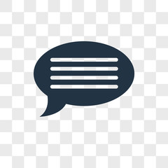 Poster - Chat vector icon isolated on transparent background, Chat logo design