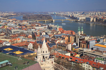 Wall Mural - A panoramic view to Budapest, on June 8, 2013 in Budapest, Hungary. Budapest by quantity of the population takes the ninth place in the European union