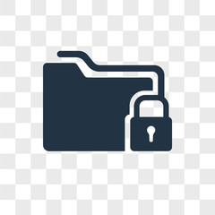 Poster - Folder vector icon isolated on transparent background, Folder logo design
