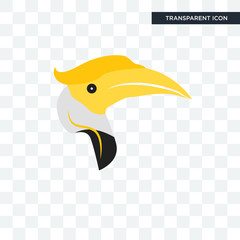 Poster - hornbill vector icon isolated on transparent background, hornbill logo design