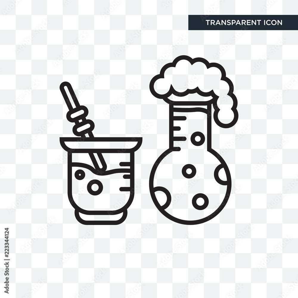 Chemical reaction vector icon isolated on transparent background, Chemical reaction logo design