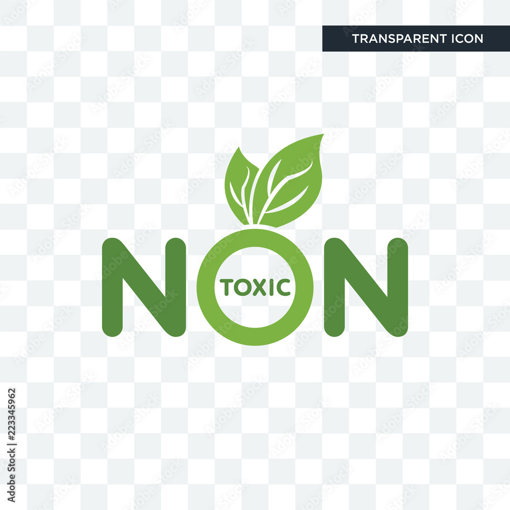 non toxic vector icon isolated on transparent background, non toxic logo design