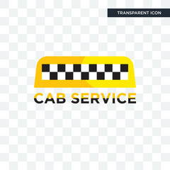 Wall Mural - cab service vector icon isolated on transparent background, cab service logo design