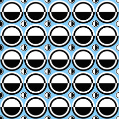 Poster - Abstract repeating circle pattern background design - color vector graphic