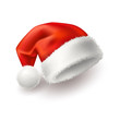 © belokrylowa - Vector realistic santa christmas holiday 3d hat