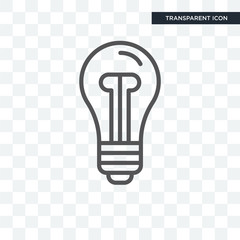 Wall Mural - Old Light Bulb vector icon isolated on transparent background, Old Light Bulb logo design