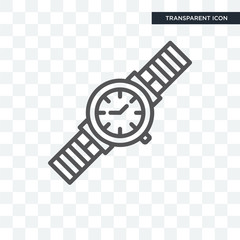 Wall Mural - Classic Wristwatch vector icon isolated on transparent background, Classic Wristwatch logo design