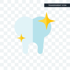 Wall Mural - Tooth vector icon isolated on transparent background, Tooth logo design