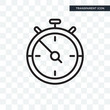 © VectorGalaxy - Stopwatch vector icon isolated on transparent background, Stopwatch logo design