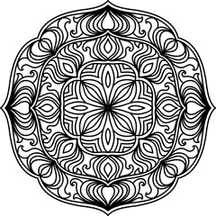  Abstract ornate element. Decorative ornament in circle. Inspirational quote 