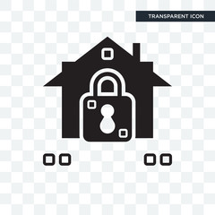 Poster - Security system vector icon isolated on transparent background, Security system logo design