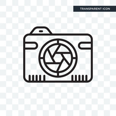 Wall Mural - Camera vector icon isolated on transparent background, Camera logo design