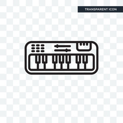 Wall Mural - Piano vector icon isolated on transparent background, Piano logo design