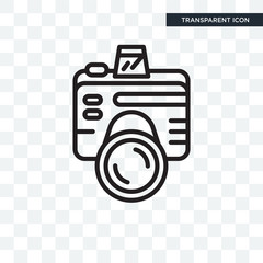 Wall Mural - Camera vector icon isolated on transparent background, Camera logo design