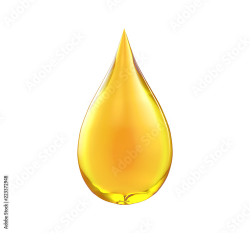 Cuadros en Lienzo Oil drop isolate on white background