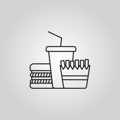 Poster - Fast food menu icon