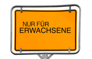 Sticker - Nur für Erwachsene Wegweiser