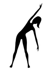 Sticker - yoga woman icon