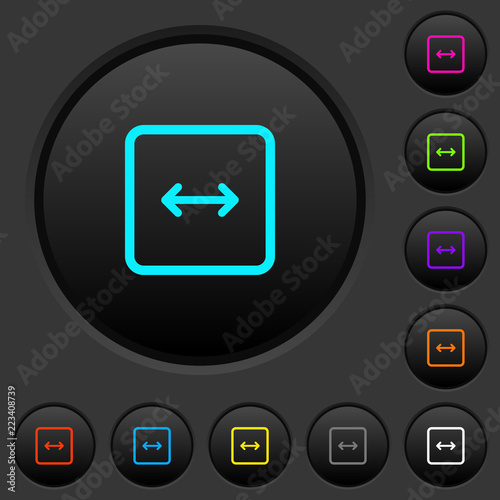 Fotografie, Obraz Adjust object width dark push buttons with color icons
