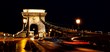 chain bridge in budapest at night