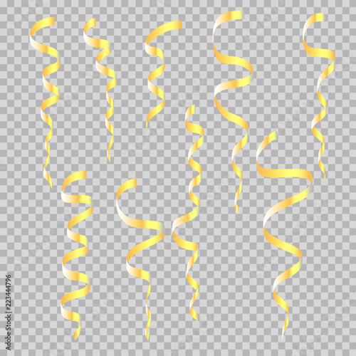 Fotografie, Obraz Brilliant gold serpentine. Festival decor. Vector.