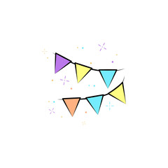 Poster - Garlands colored icon. Element of colored circus icon for mobile concept and web apps. Color Garlands icon can be used for web and mobile