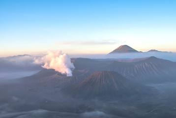 beautiful sky location Mount Bromo East Java, Indonesia.