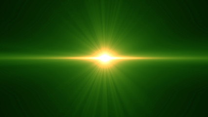 Wall Mural - Green lens flare light