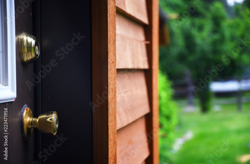 Cabin Door Knob And Dead Bolt Buy This Stock Photo And Explore