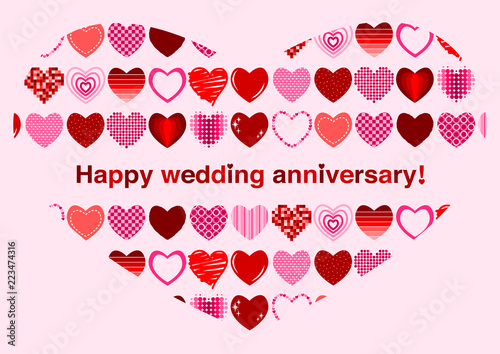 Happy Wedding Anniversary 結婚記念日 ハート イラスト Buy This Stock Vector And Explore Similar Vectors At Adobe Stock Adobe Stock