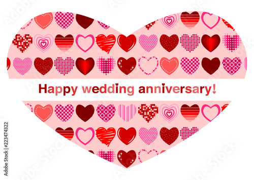 Happy Wedding Anniversary 結婚記念日 ハート形 イラスト Buy This Stock Vector And Explore Similar Vectors At Adobe Stock Adobe Stock
