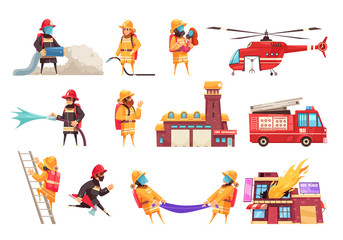 Wall Mural - Fire Department Icon Set