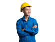 © Phushutter - Headshot Asian engineer young man smile in blue suit.